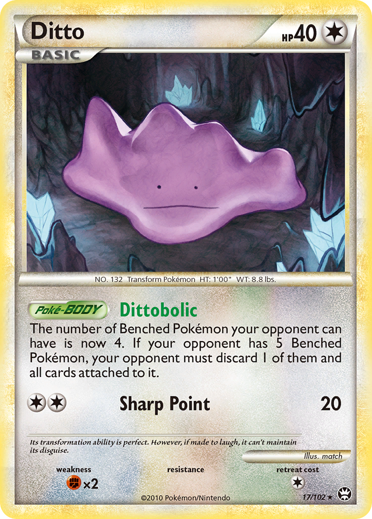 Ditto 17/102 Pokémon Triumphant (2010) English card — catalogue reference
