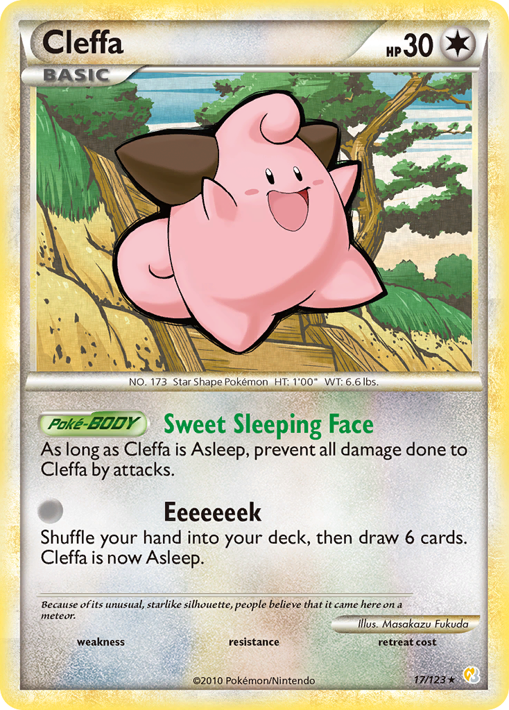 Cleffa 17/123 Pokémon HeartGold & SoulSilver (2010) English card — catalogue reference