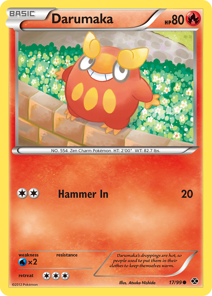 Darumaka 17/99 Pokémon Next Destinies (2012) English card — catalogue reference