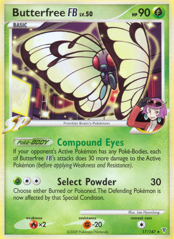 Butterfree FB 17/147 Pokémon Supreme Victors (2009) English card — catalogue reference