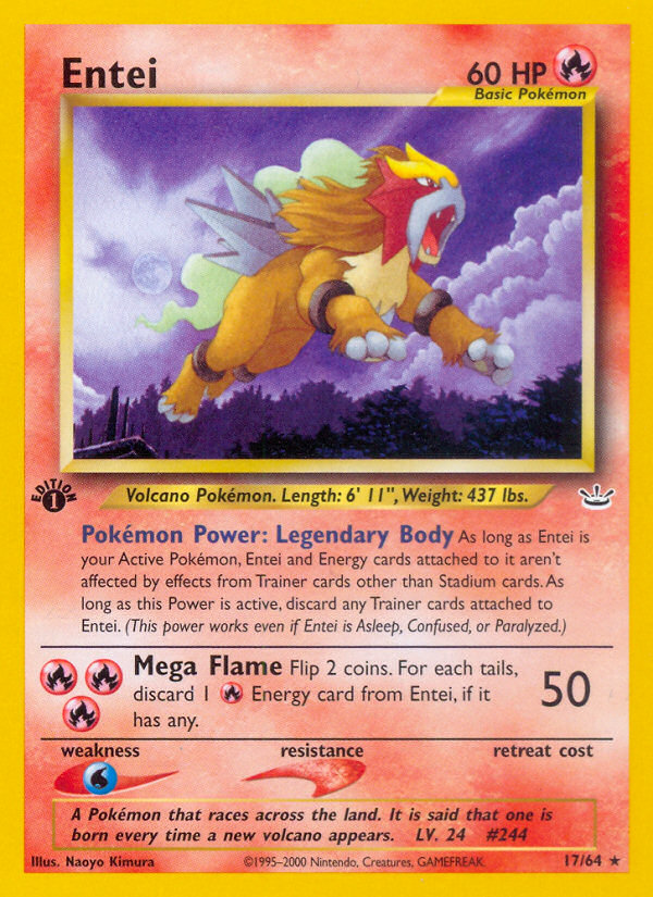 Entei 17/64 — Pokémon Neo Revelation