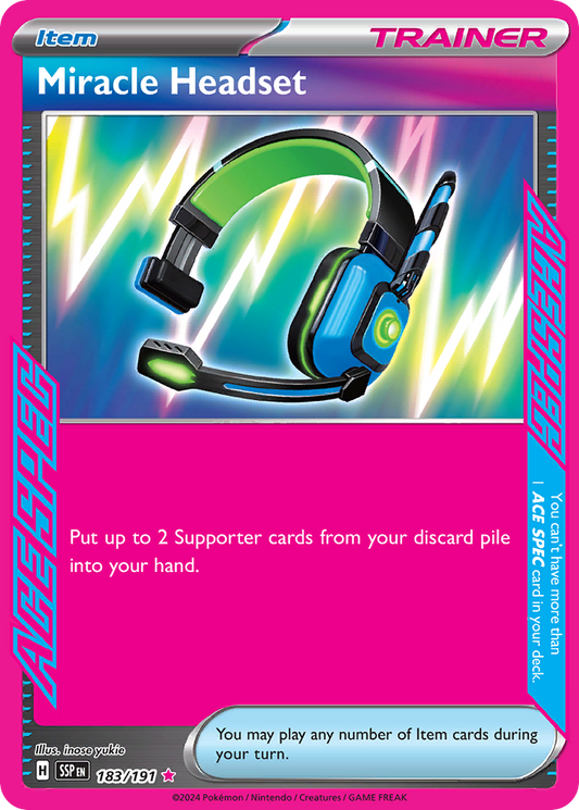 Pokemon Miracle Headset Surging Sparks 183/191