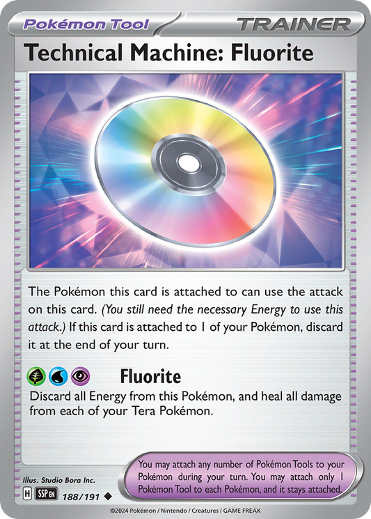 Pokemon Technical Machine Fluorite Surging Sparks 188/191