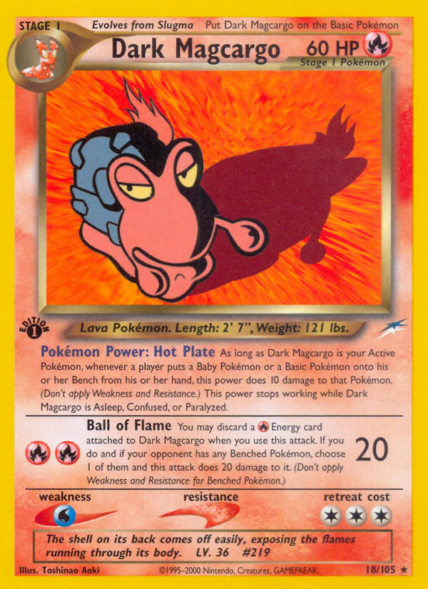 Dark Magcargo 18/105 — Pokémon Neo Destiny