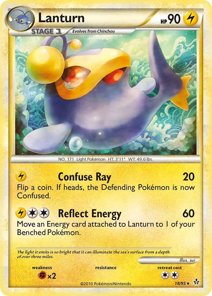 Lanturn 18/95 Pokémon Unleashed (2010) English card — catalogue reference