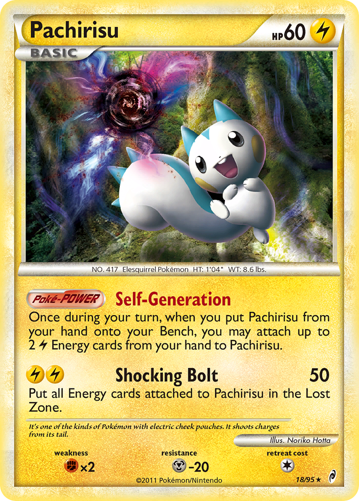 Pachirisu 18/95 Pokémon Call of Legends (2011) English card — catalogue reference