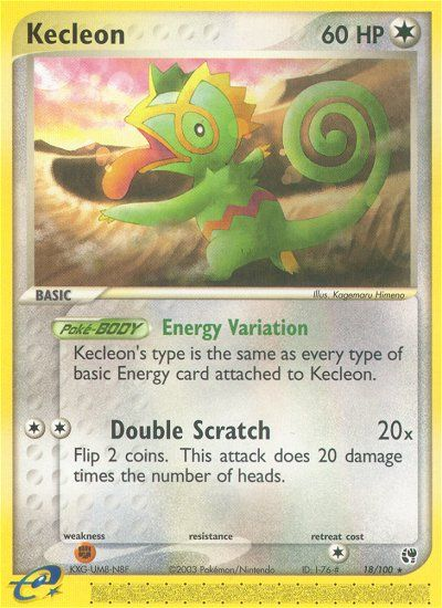 Kecleon 18/100 — Pokémon EX Sandstorm