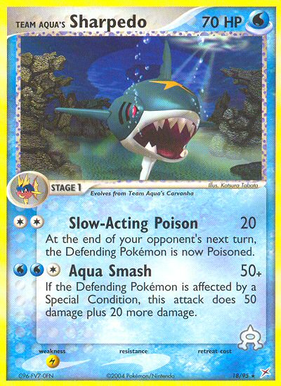 Team Aqua's Sharpedo 18/95 — Pokémon EX Team Magma vs Team Aqua