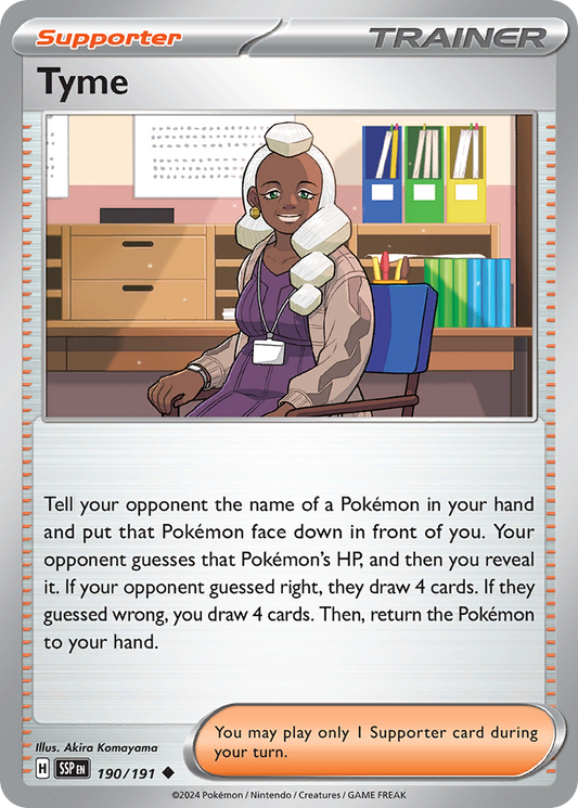 Pokemon Tyme Surging Sparks 190/191