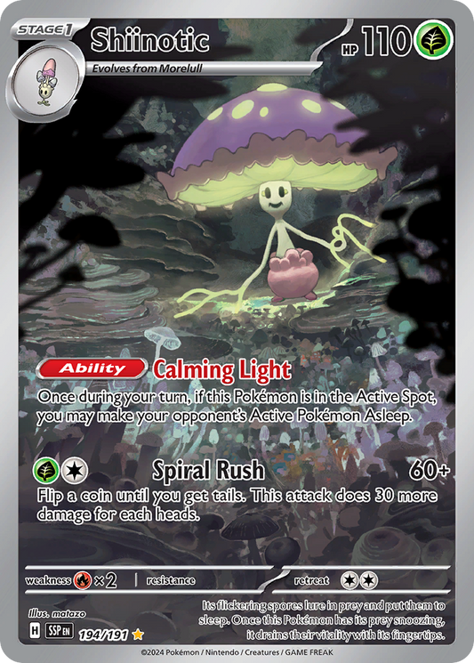 Pokemon Shiinotic Surging Sparks 194/191