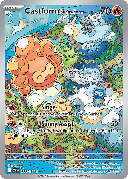 Pokemon Castform Sunny Form Surging Sparks 195/191