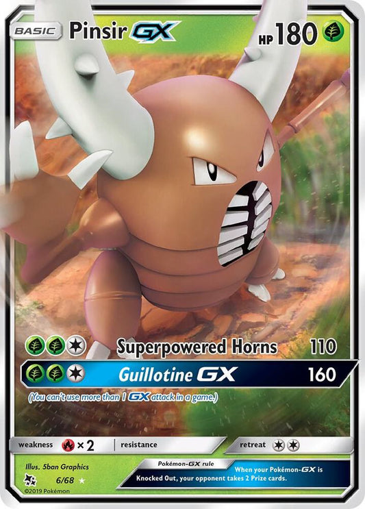 Pinsir GX Ultra Rare Hidden Fates 6/68 MP (Back)