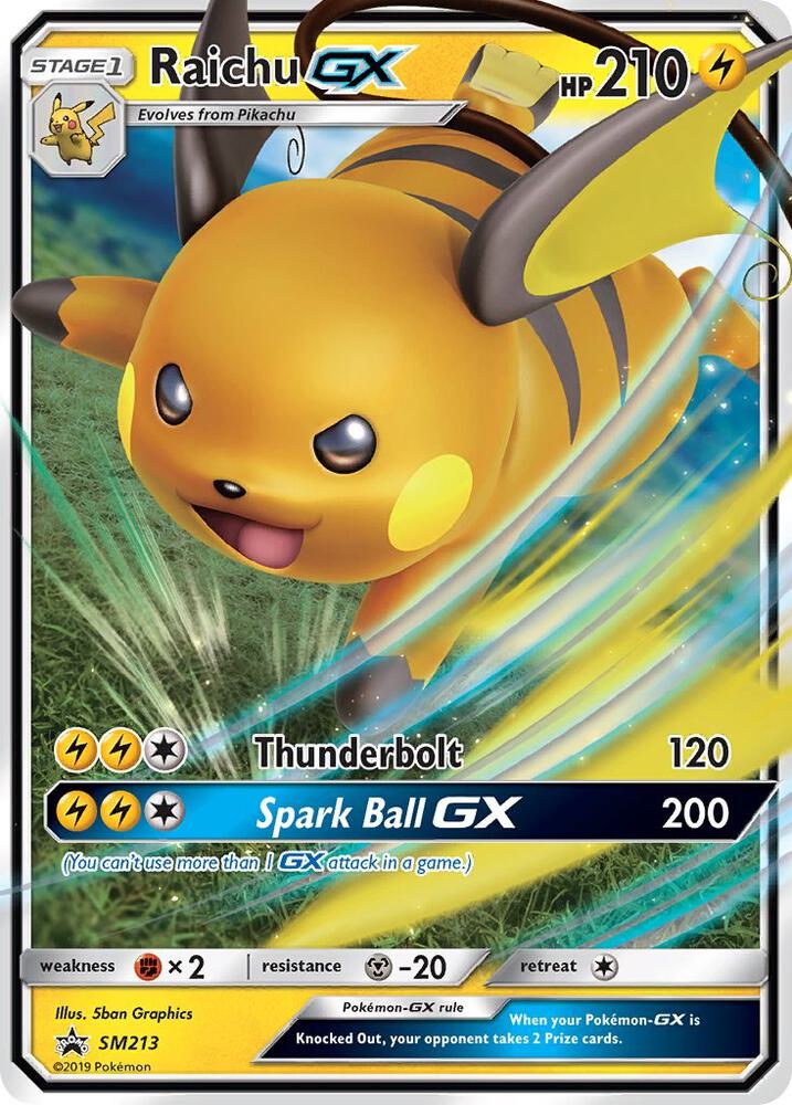 Raichu GX - Promo SM Promos SM213 MP (Back)