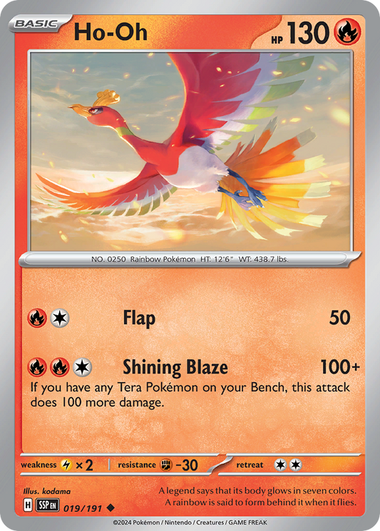 Pokemon Ho-Oh Surging Sparks 019/191