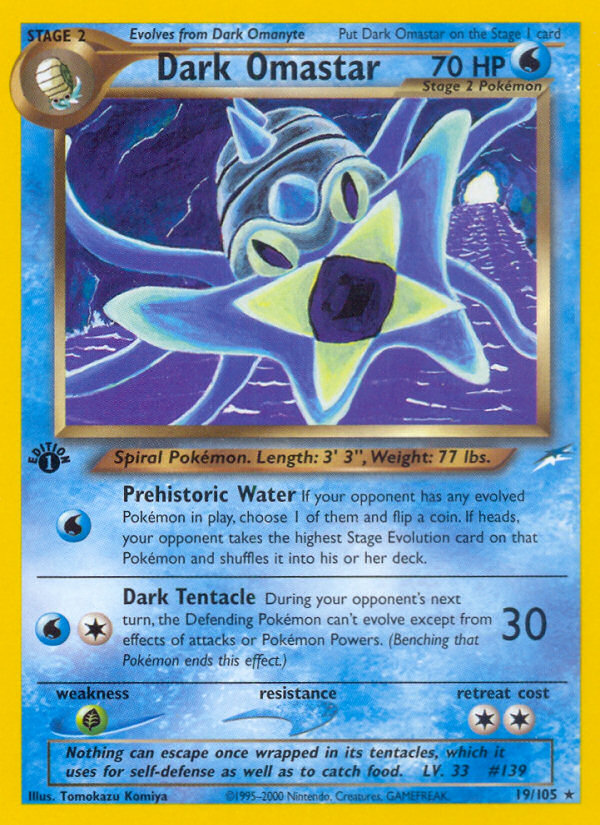 Dark Omastar 19/105 — Pokémon Neo Destiny