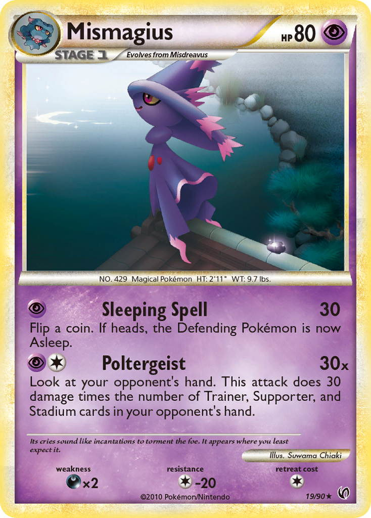 Mismagius 19/90 Pokémon Undaunted (2010) English card — catalogue reference