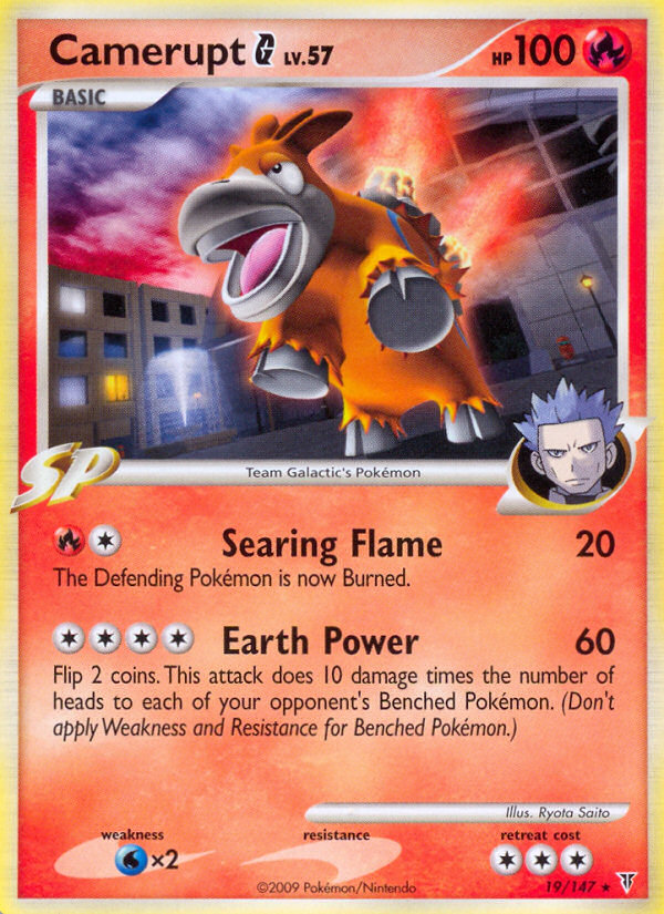 Camerupt G 19/147 Pokémon Supreme Victors (2009) English card — catalogue reference