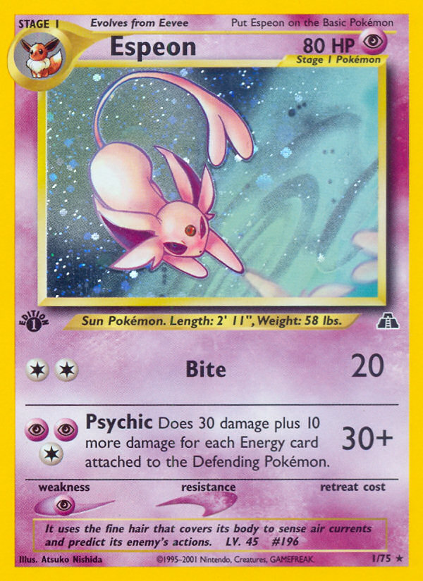 Espeon 1/75 — Pokémon Neo Discovery