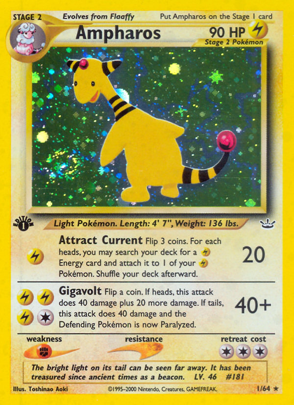 Ampharos 1/64 — Pokémon Neo Revelation