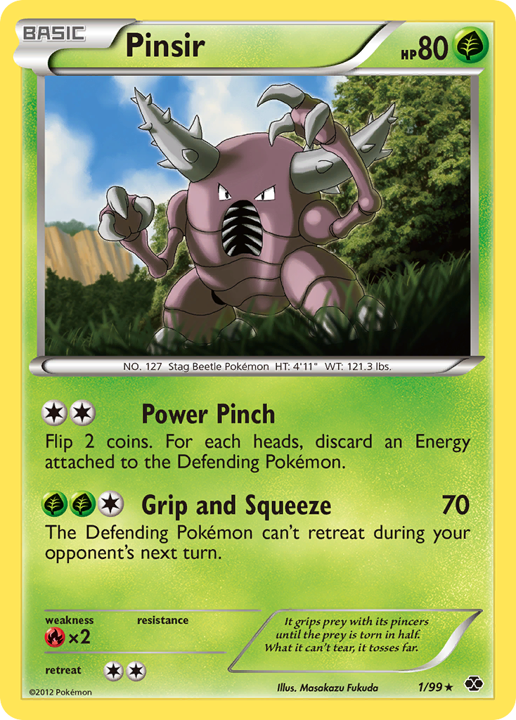 Pinsir 1/99 Pokémon Next Destinies (2012) English card — catalogue reference