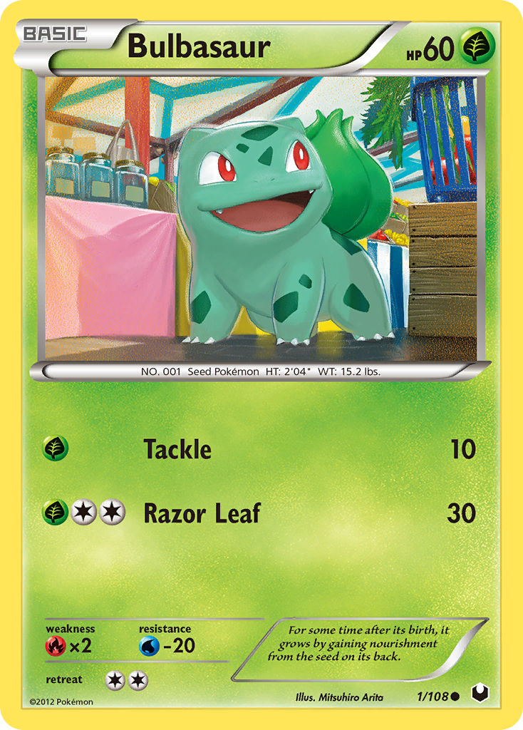Bulbasaur 1/108 Pokémon Dark Explorers (2012) English card — catalogue reference