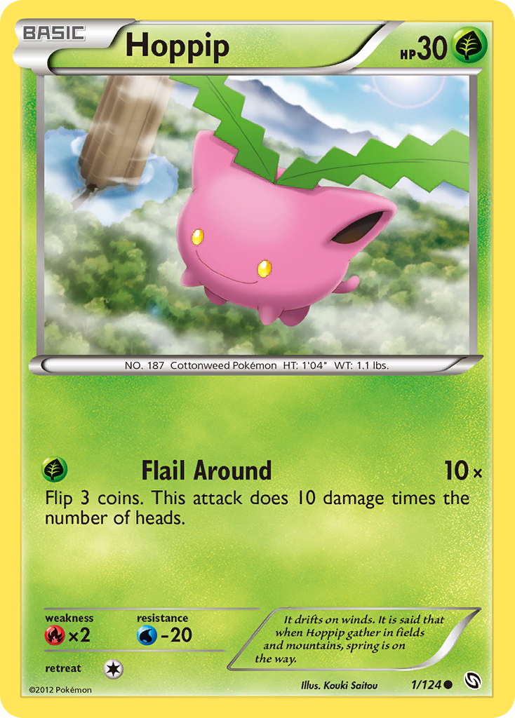 Hoppip 1/124 Pokémon Dragons Exalted (2012) English card — catalogue reference