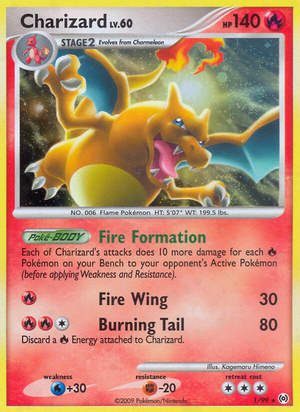 Charizard 1/99 Pokémon Arceus (2009) English card — catalogue reference