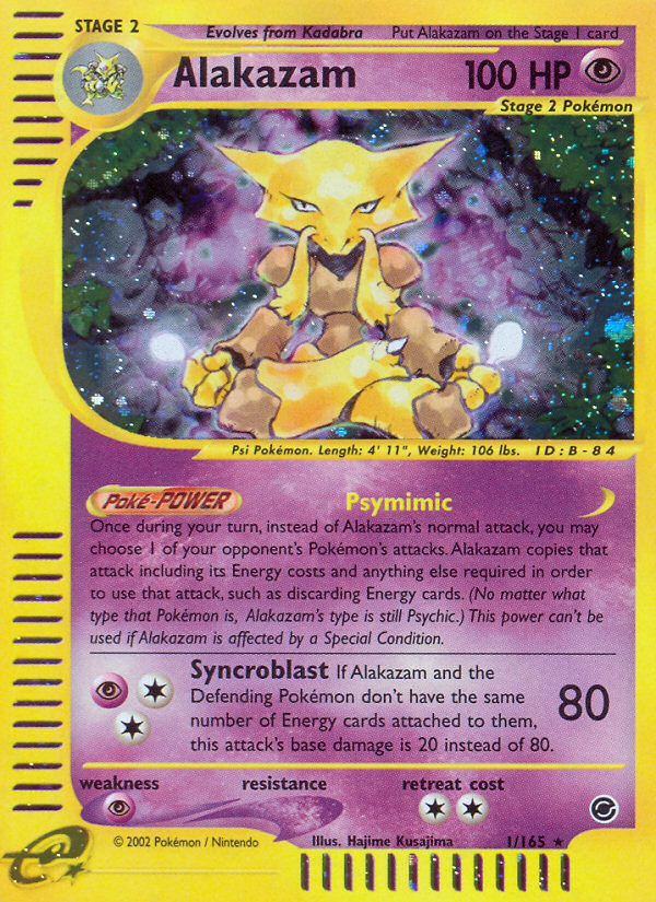 Alakazam 1/165 — Pokémon Expedition Base Set