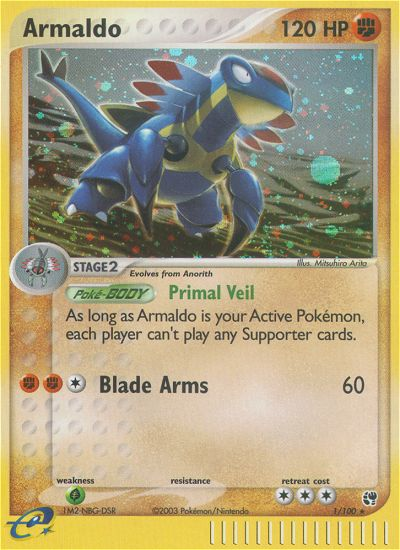 Armaldo 1/100 — Pokémon EX Sandstorm