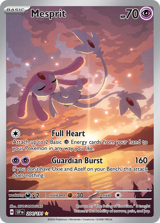 Pokemon Mesprit Surging Sparks 204/191