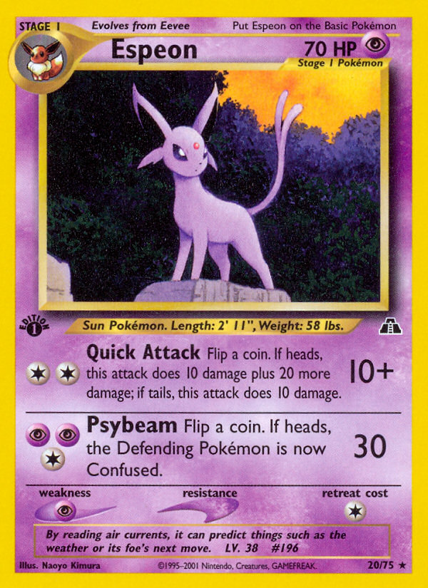 Espeon 20/75 — Pokémon Neo Discovery