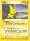 Pichu 20/100 — Pokémon EX Sandstorm