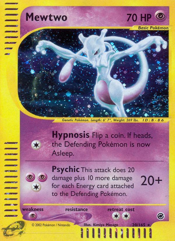Mewtwo 20/165 — Pokémon Expedition Base Set