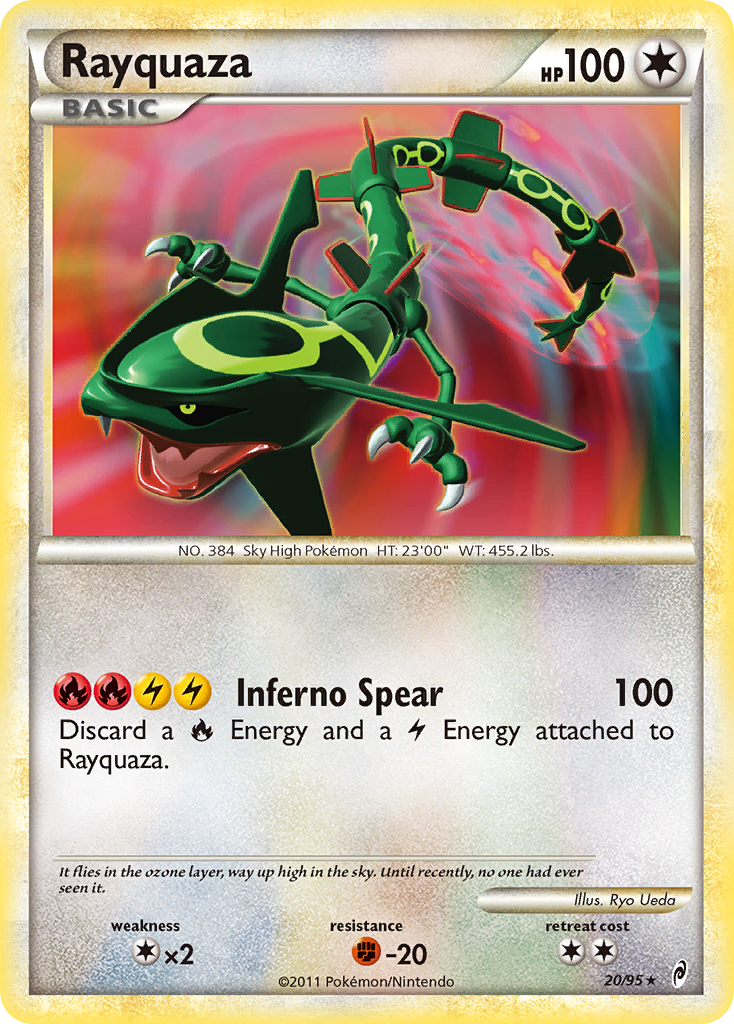 Rayquaza 20/95 Pokémon Call of Legends (2011) English card — catalogue reference