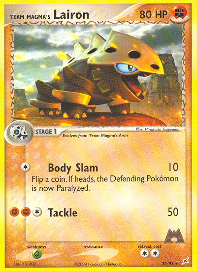 Team Magma's Lairon 20/95 — Pokémon EX Team Magma vs Team Aqua