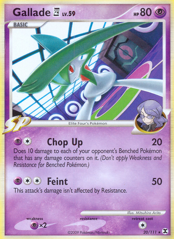 Gallade E4 20/111 Pokémon Rising Rivals (2009) English card — catalogue reference