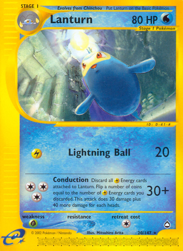 Lanturn 20/147 — Pokémon Aquapolis