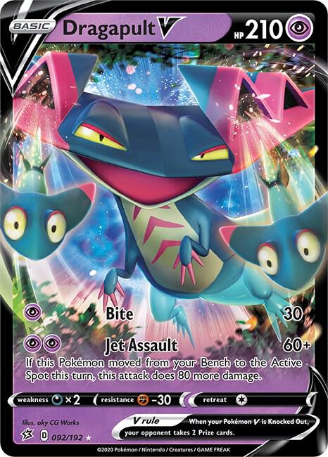 Dragapult V Ultra Rare SWSH02: Rebel Clash 092/192 NM (Back)