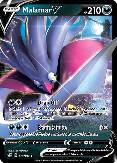 Malamar V Ultra Rare SWSH02: Rebel Clash 121/192 MP (Back)