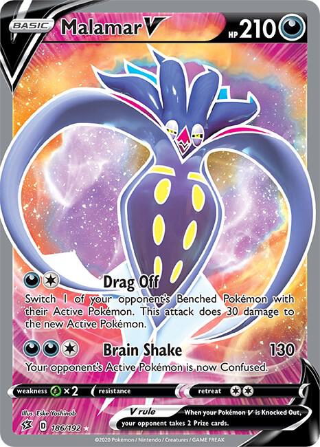 Malamar V (Full Art) Ultra Rare SWSH02: Rebel Clash 186/192 NM (Back)