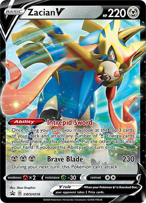Zacian V Promo SWSH: Sword & Shield Promo Cards SWSH018 MP (Back)