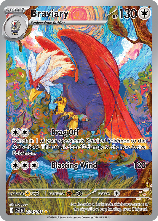 Pokemon Braviary Surging Sparks 214/191