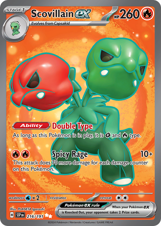 Pokemon Scovillain ex Surging Sparks 216/191