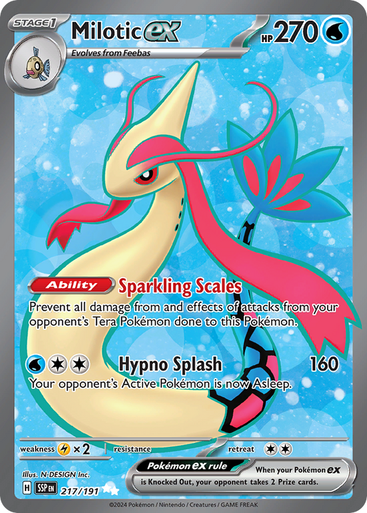 Pokemon Milotic ex Surging Sparks 217/191