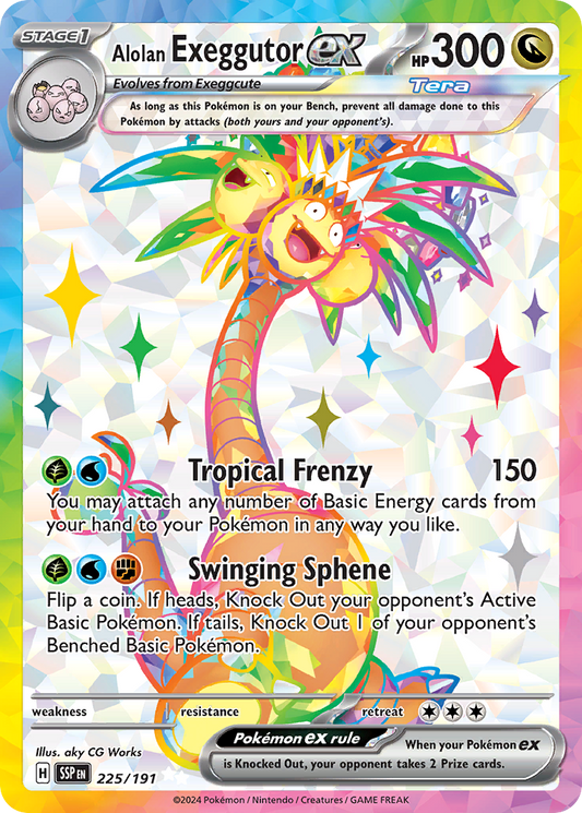 Pokemon Alolan Exeggutor ex Surging Sparks 225/191