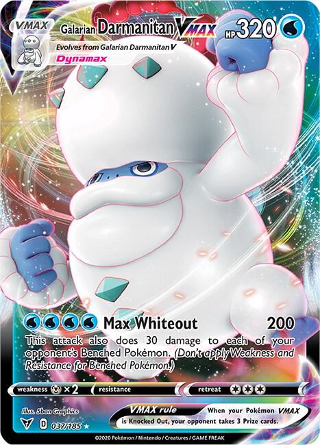 Galarian Darmanitan VMAX Ultra Rare SWSH04: Vivid Voltage 037/185 NM (Back)
