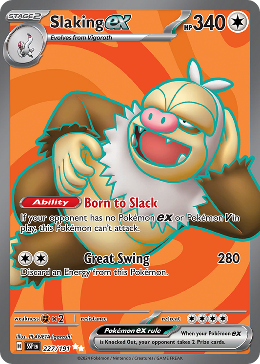 Pokemon Slaking EX Surging Sparks 227/191 Trading Card