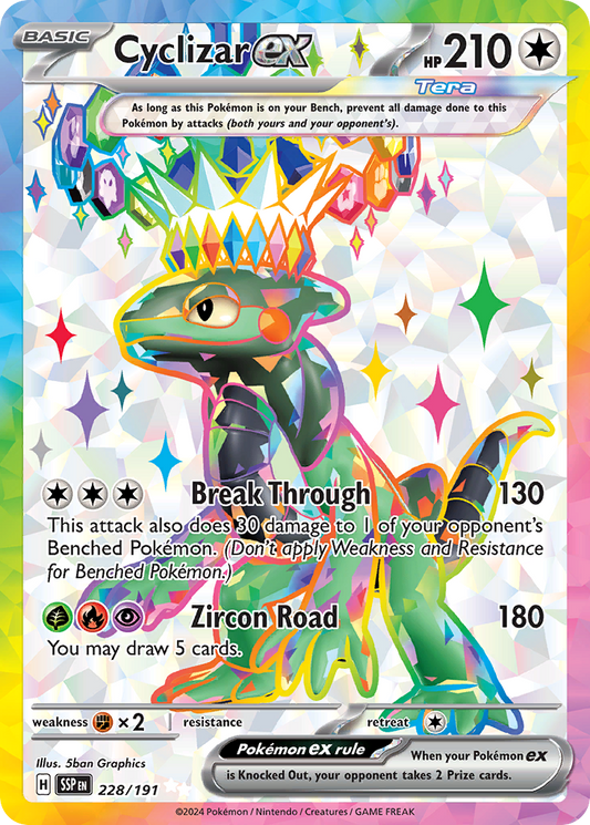 Pokemon Cyclizar EX Surging Sparks 228/191 Trading Card