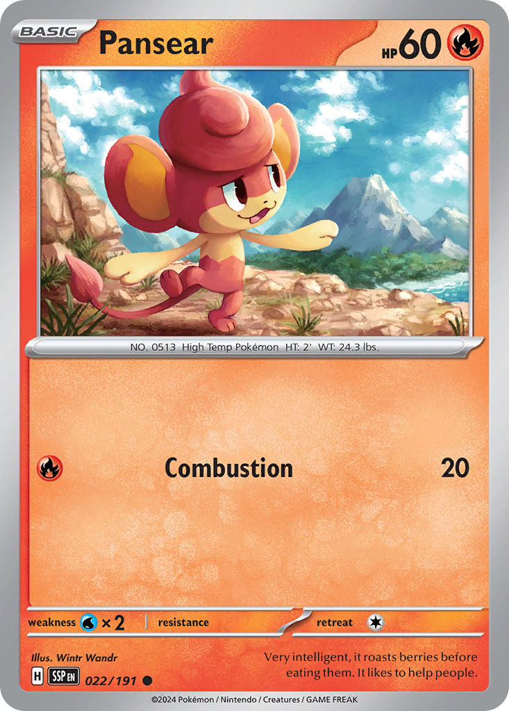 Pokemon Pansear Surging Sparks 022/191