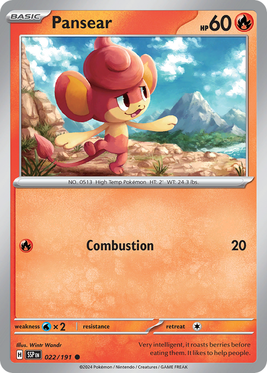 Pokemon Pansear Surging Sparks 022/191